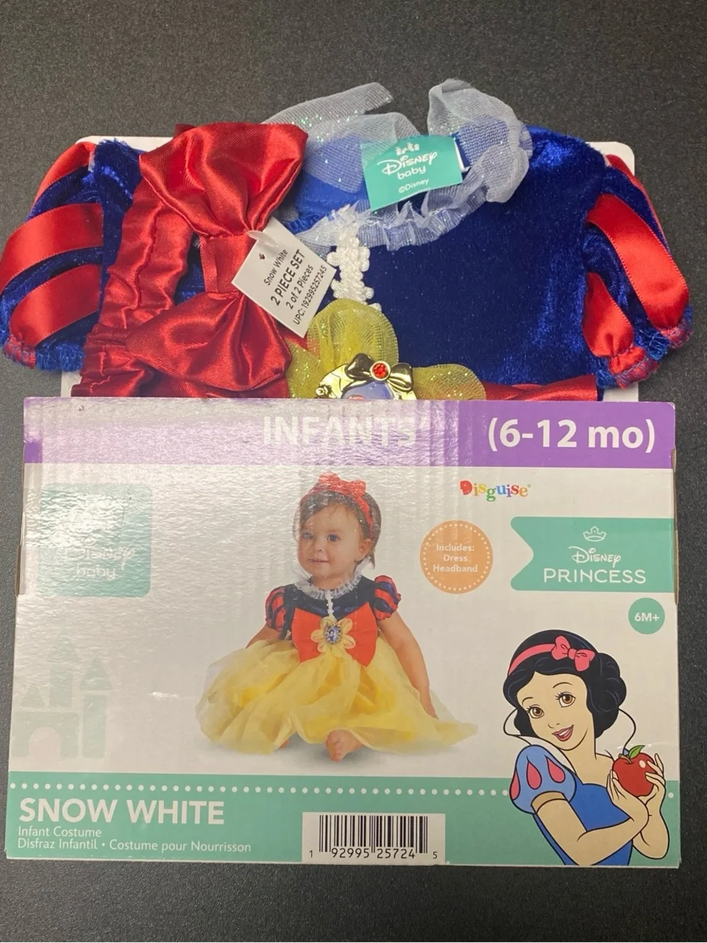 Disney Snow White Infant Costume New (6-12 mo)